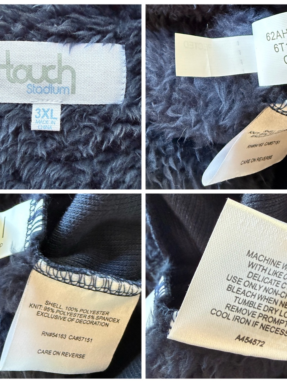 Touch by Alyssa Milano NFL Sweatshirt Sherpa Fleece Blue Size 3X Dallas Cowboys - Picture 7 of 11
